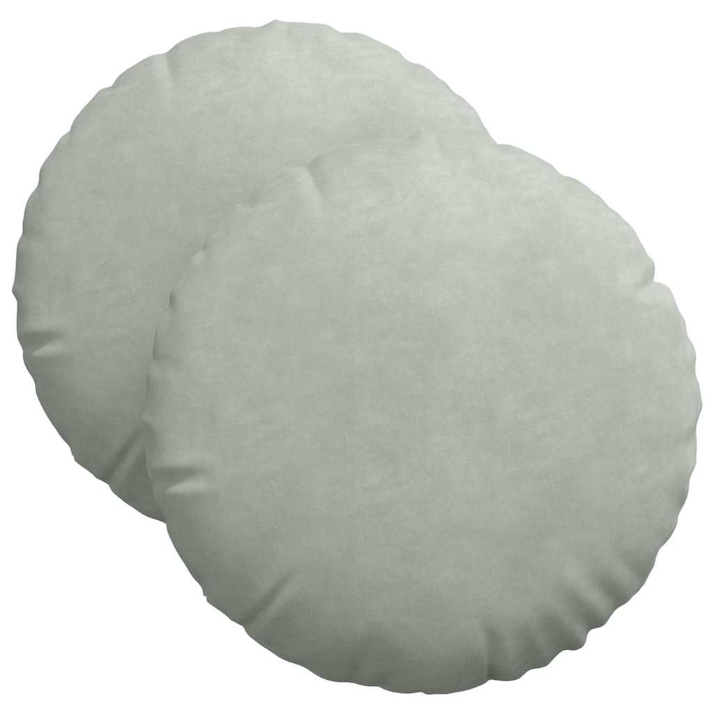 Sædepuder 2 pcs Lysegrå Ø 40 x 13 cm Fløjl