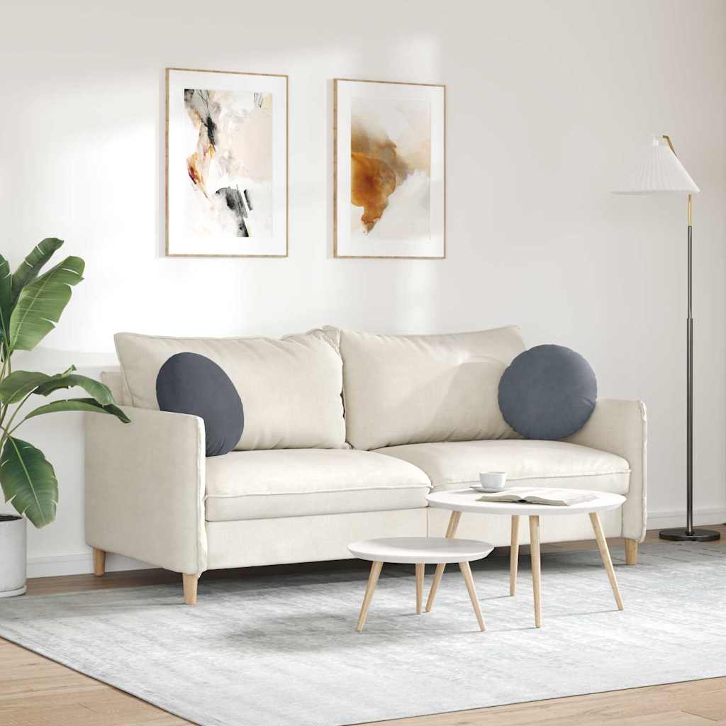 Sædepuder 2 pcs Mørkegrå Ø 40 x 13 cm Fløjl