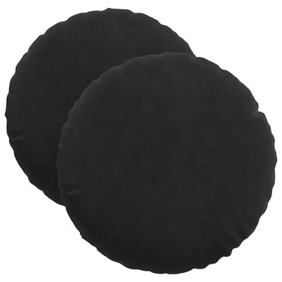 Sædepuder 2 pcs Sort Ø 40 x 13 cm Fløjl