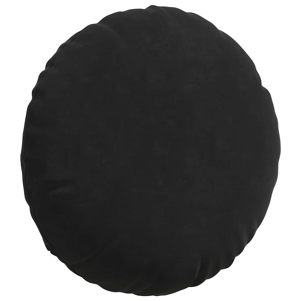 Sædepuder 2 pcs Sort Ø 40 x 13 cm Fløjl