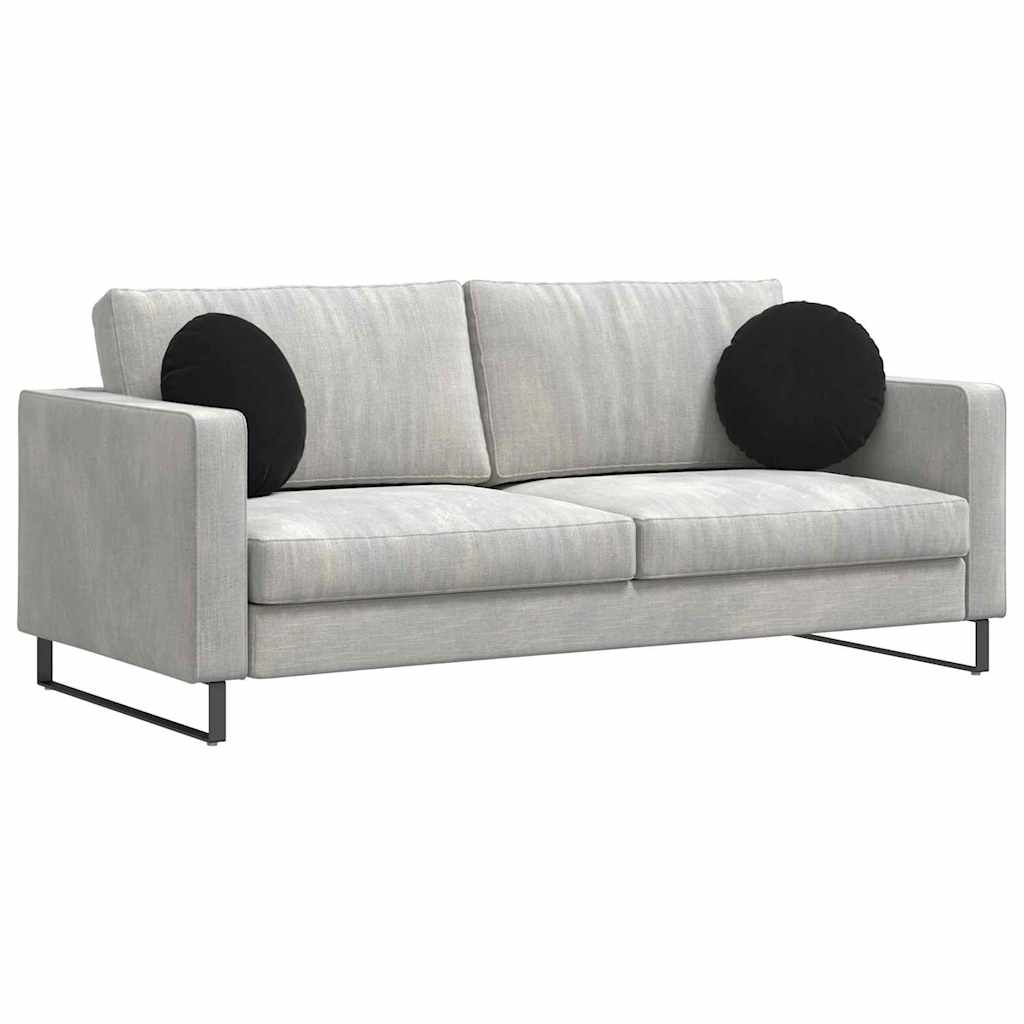 Sædepuder 2 pcs Sort Ø 40 x 13 cm Fløjl