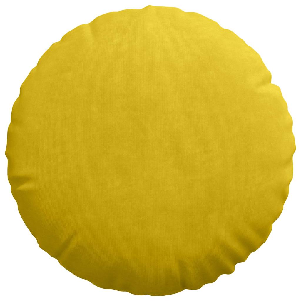 Sædepuder 2 pcs Gul Ø 40 x 13 cm Fløjl