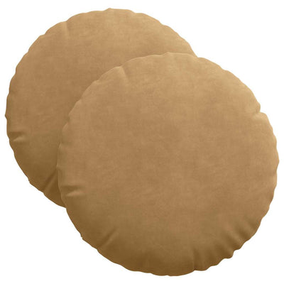 Sædepuder 2 pcs Brun Ø 40 x 13 cm Fløjl