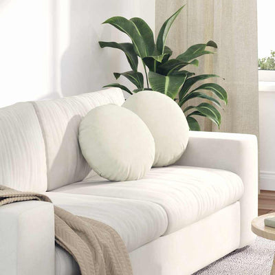 Sædepuder 2 pcs Creme Ø 40 x 13 cm Fløjl