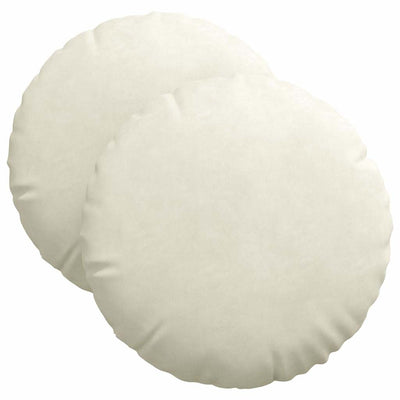 Sædepuder 2 pcs Creme Ø 40 x 13 cm Fløjl
