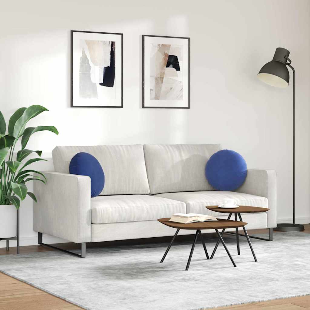 Sædepuder 2 pcs Politi blå Ø 40 x 13 cm Fløjl