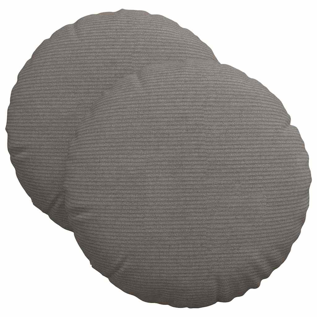 Sædepuder 2 stk. Velourstof Lysegrå Ø 40 cm