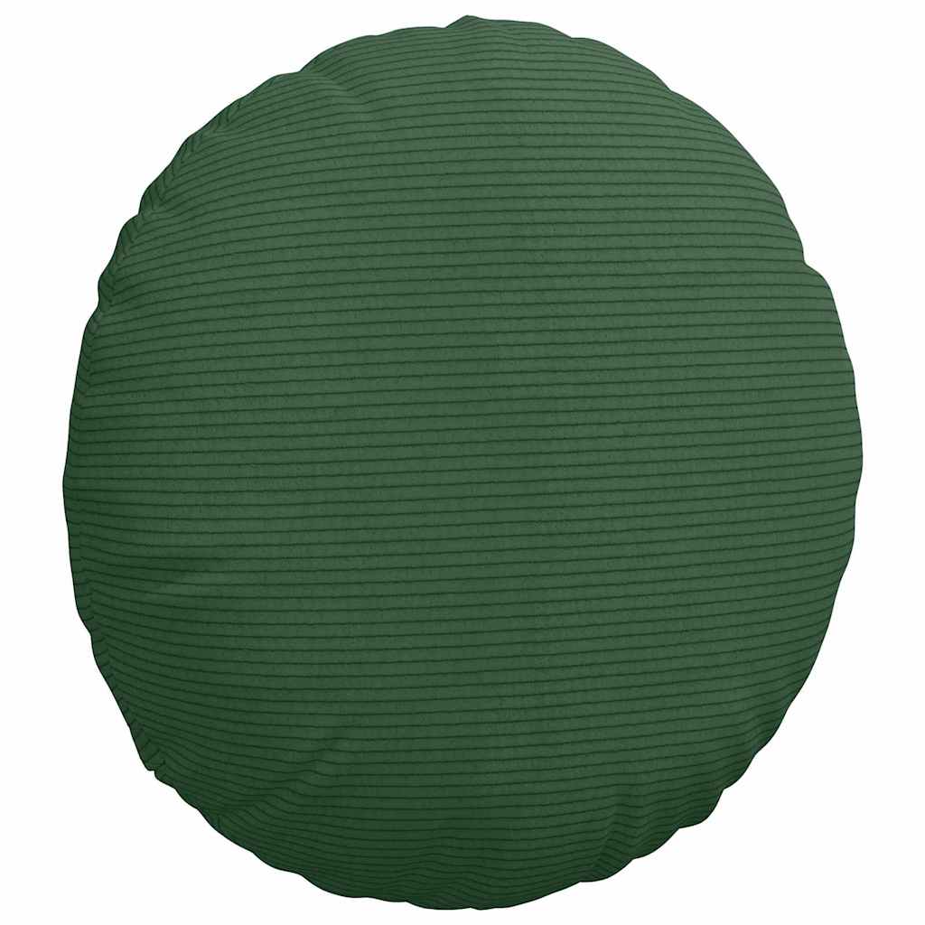 Sædepuder 2 stk. Velourstof Mørkegrøn Ø 40 cm