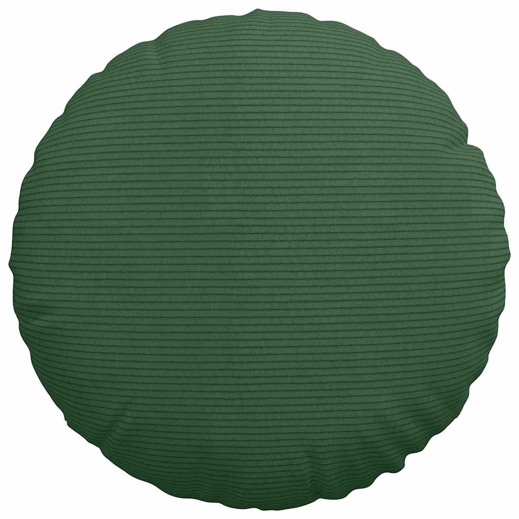 Sædepuder 2 stk. Velourstof Mørkegrøn Ø 40 cm