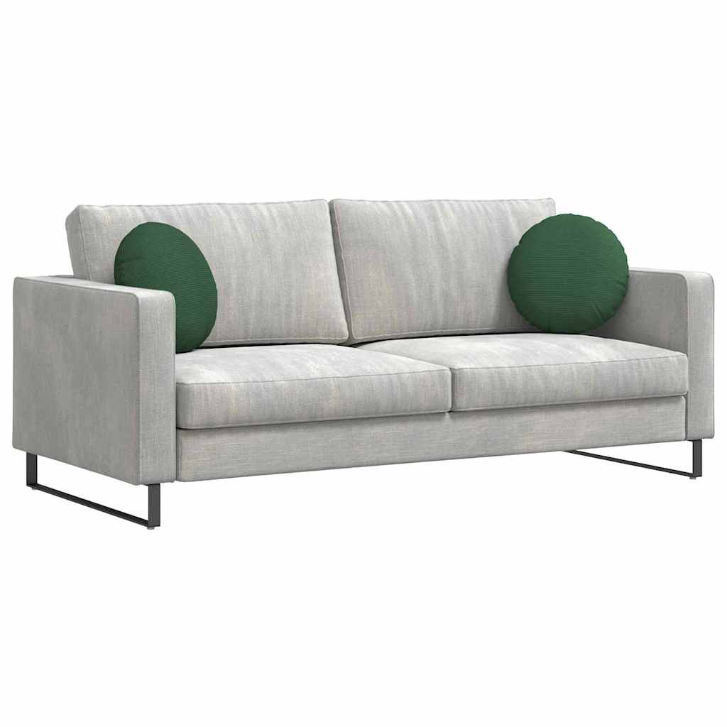 Sædepuder 2 stk. Velourstof Mørkegrøn Ø 40 cm