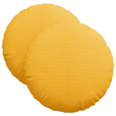 Sædepuder 2 stk. Velourstof Lys Gul Ø 40 cm