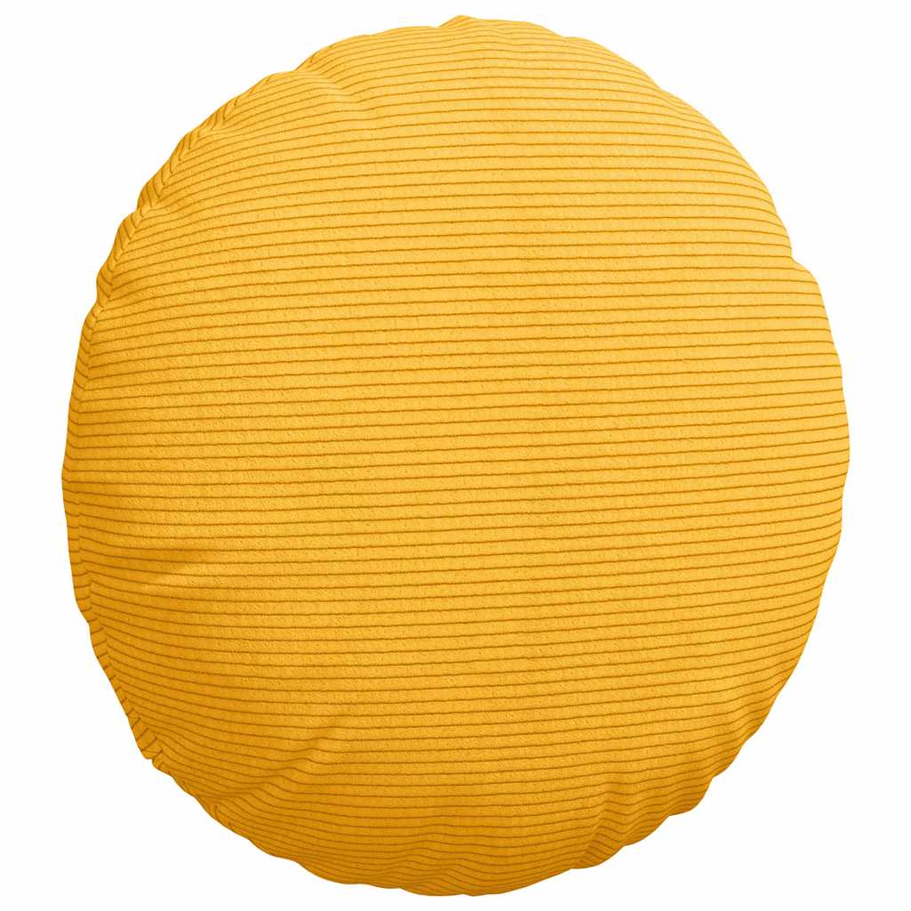 Sædepuder 2 stk. Velourstof Lys Gul Ø 40 cm