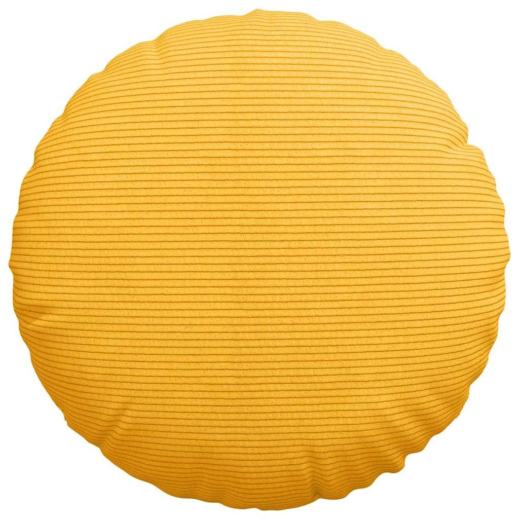Sædepuder 2 stk. Velourstof Lys Gul Ø 40 cm