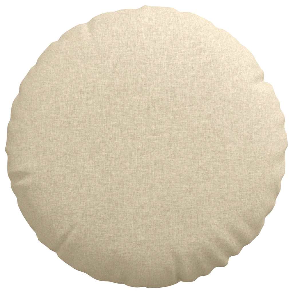 Sædepuder 2 stk. Stof Cremefarvet Ø50 x 19 cm