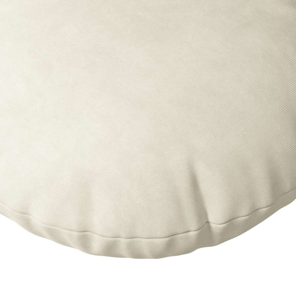 Sædepuder 2 stk. Fløjl Creme Ø50 x 19 cm