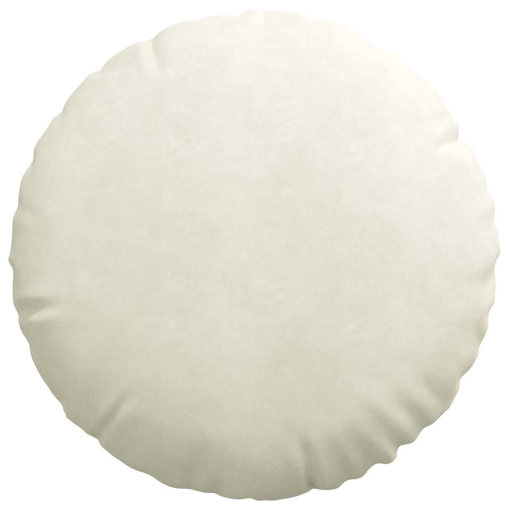 Sædepuder 2 stk. Fløjl Creme Ø50 x 19 cm