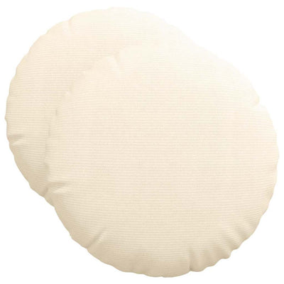 Sædepuder 2 stk. Velourstof Creme Ø50 x 19 cm