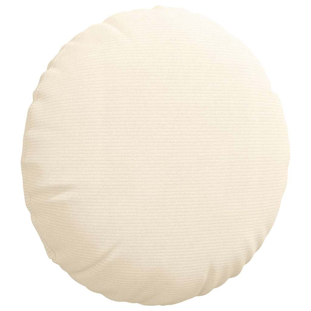 Sædepuder 2 stk. Velourstof Creme Ø50 x 19 cm