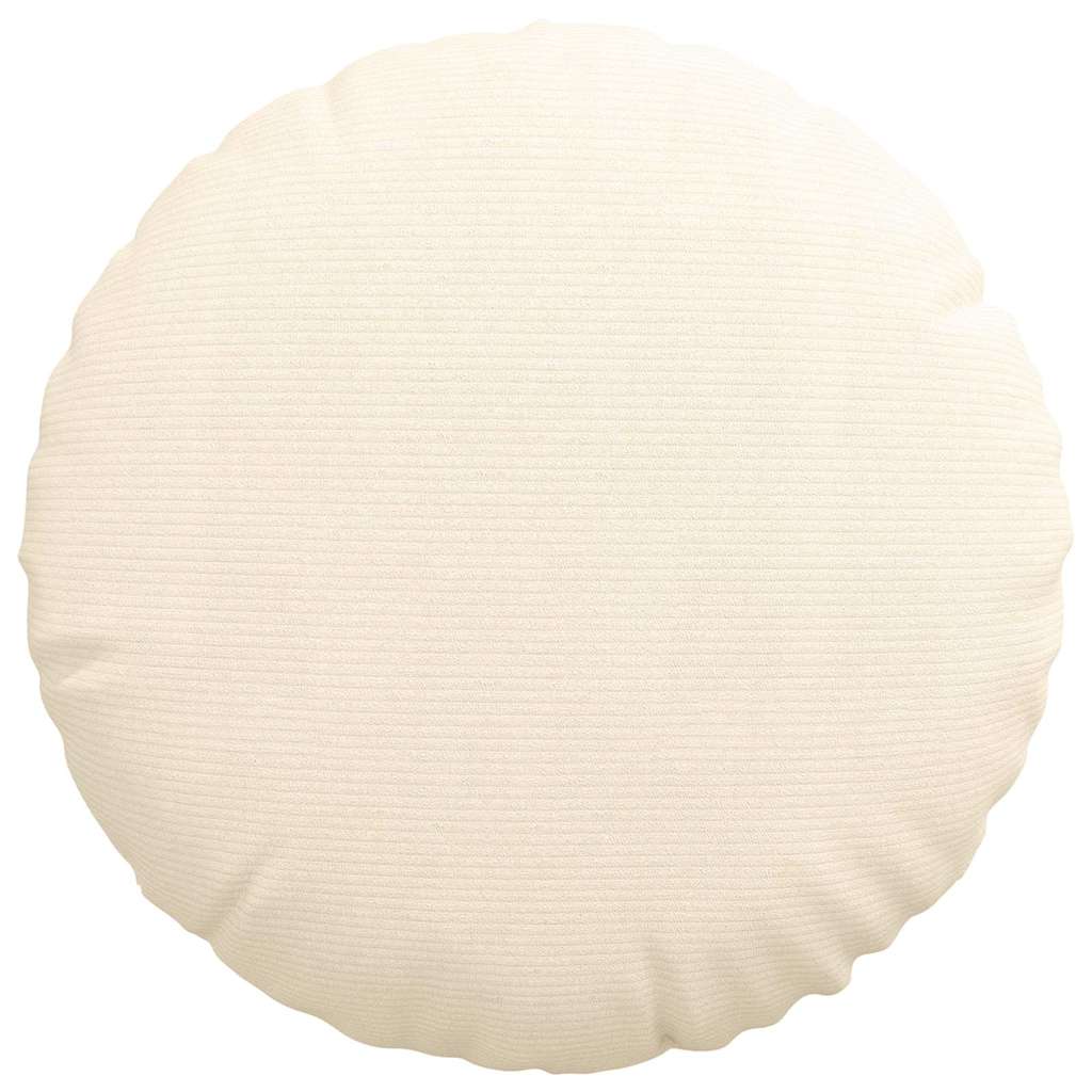 Sædepuder 2 stk. Velourstof Creme Ø50 x 19 cm
