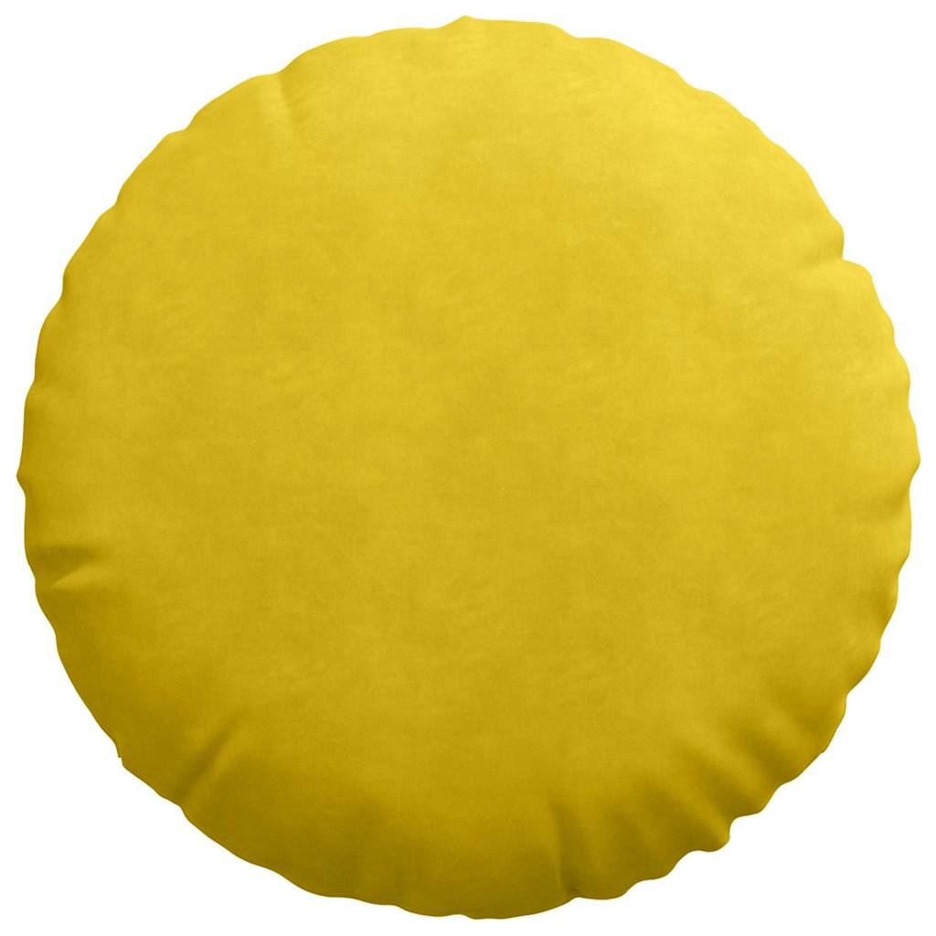 Sædepuder 2 stk. Fløjl Gul Ø60 x 21 cm