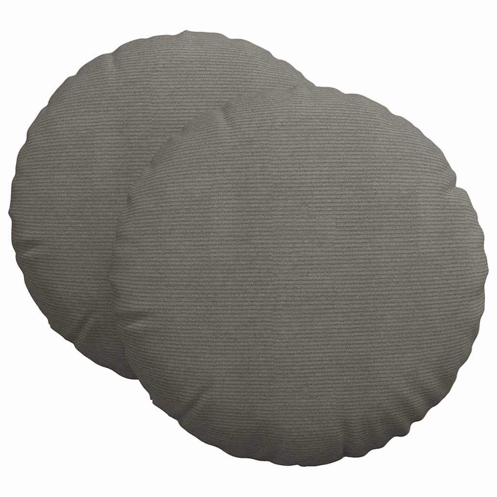Sædepuder 2 stk. Velourstof Lysegrå Ø60 x 21 cm