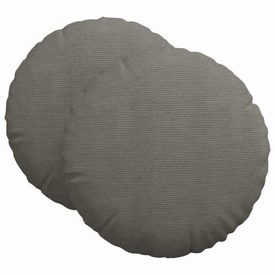 Sædepuder 2 stk. Velourstof Lysegrå Ø60 x 21 cm