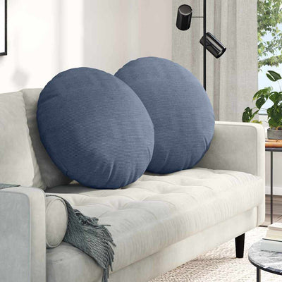 Sædepuder 2 stk. Velourstof Blå Ø60 x 21 cm