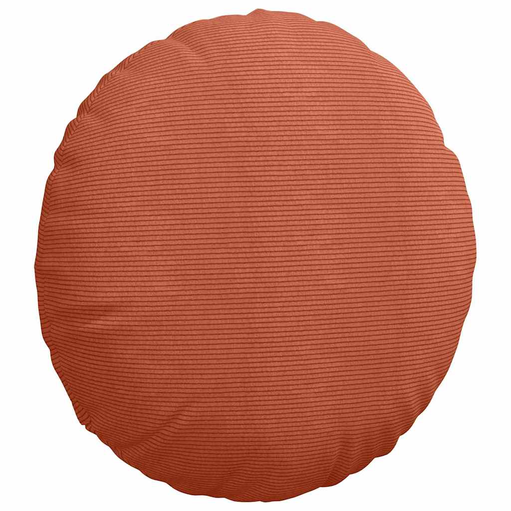 Sædepuder 2 stk. Velourstof Rød orange Ø60 x 21 cm