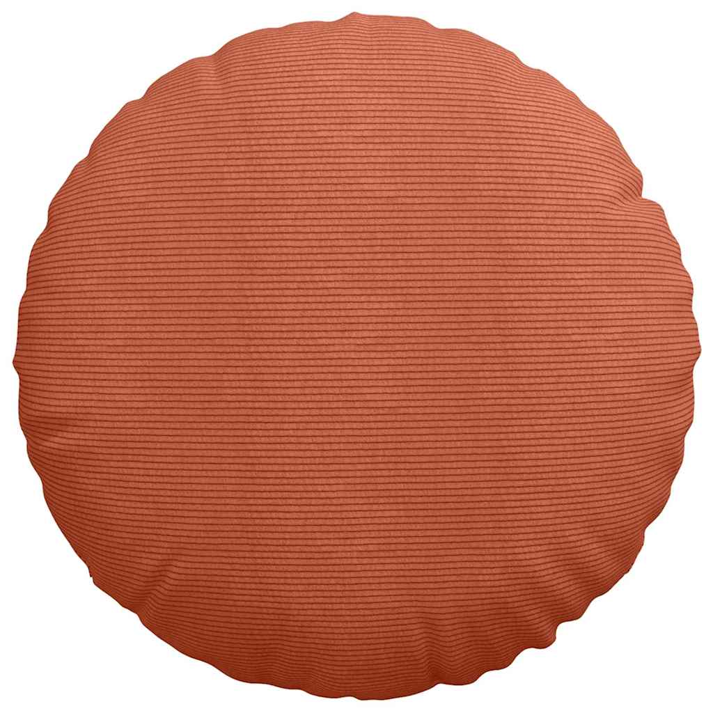 Sædepuder 2 stk. Velourstof Rød orange Ø60 x 21 cm