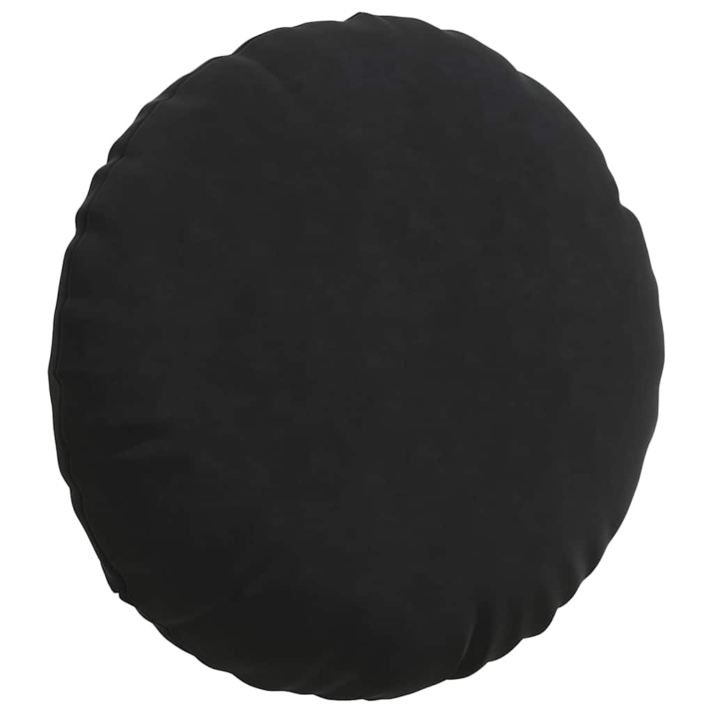 Sædepuder 2 stk. Fløjl Sort Ø 80 x 29 cm
