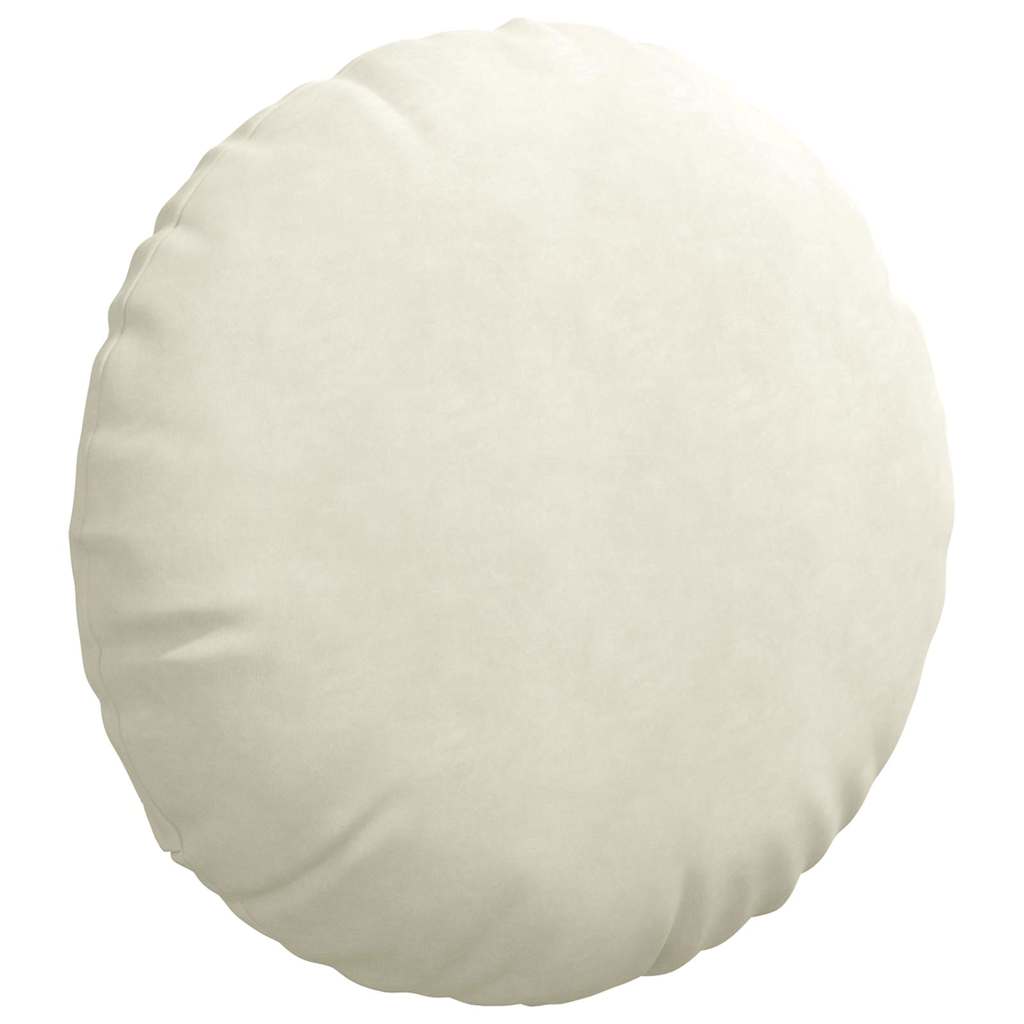 Sædepuder 2 stk. Fløjl Creme Ø 80 x 29 cm