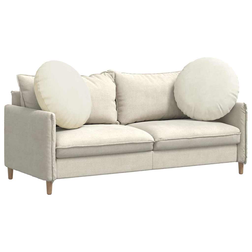 Sædepuder 2 stk. Fløjl Creme Ø 80 x 29 cm