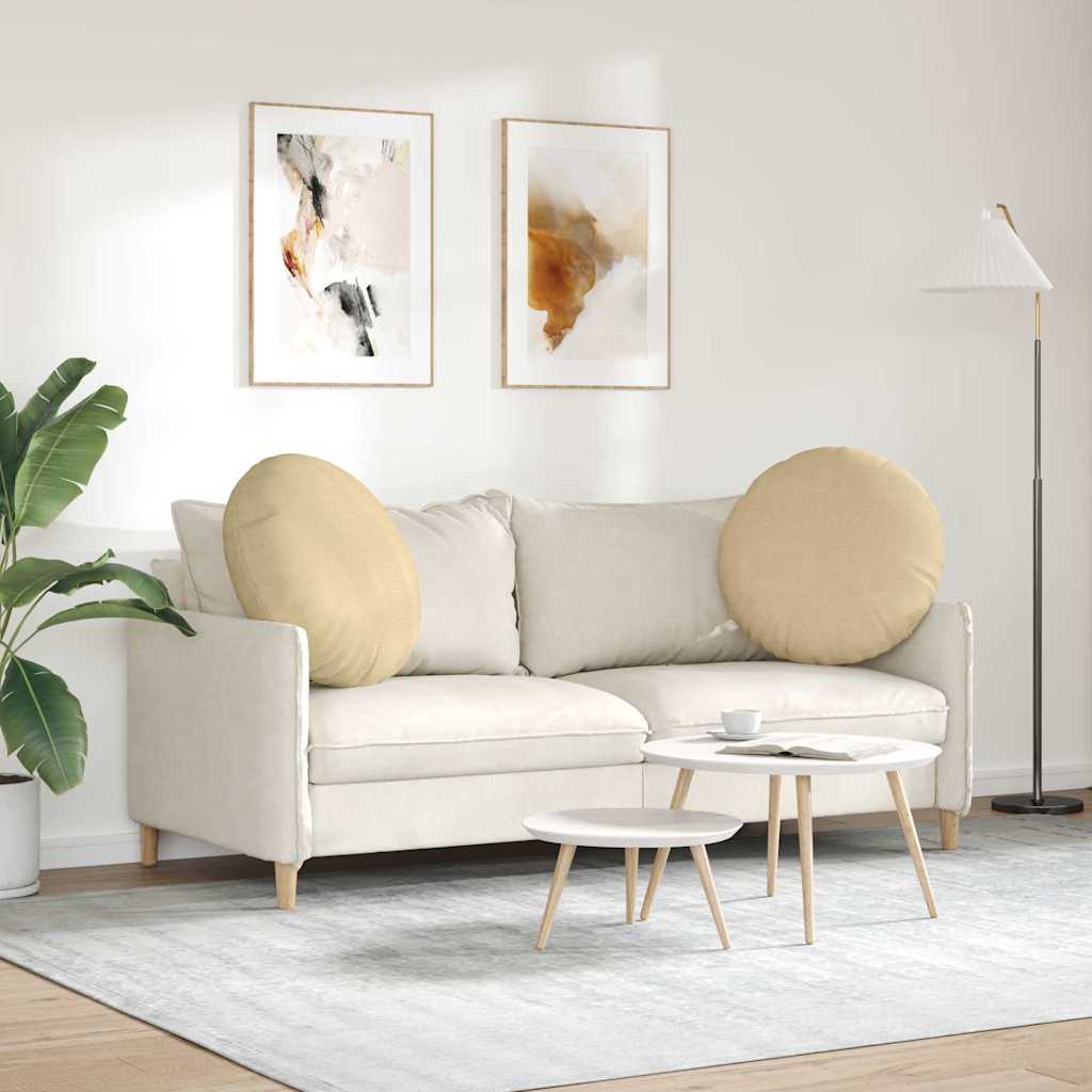 Sædepuder 2 stk. Velourstof Grågrøn Ø 80 cm