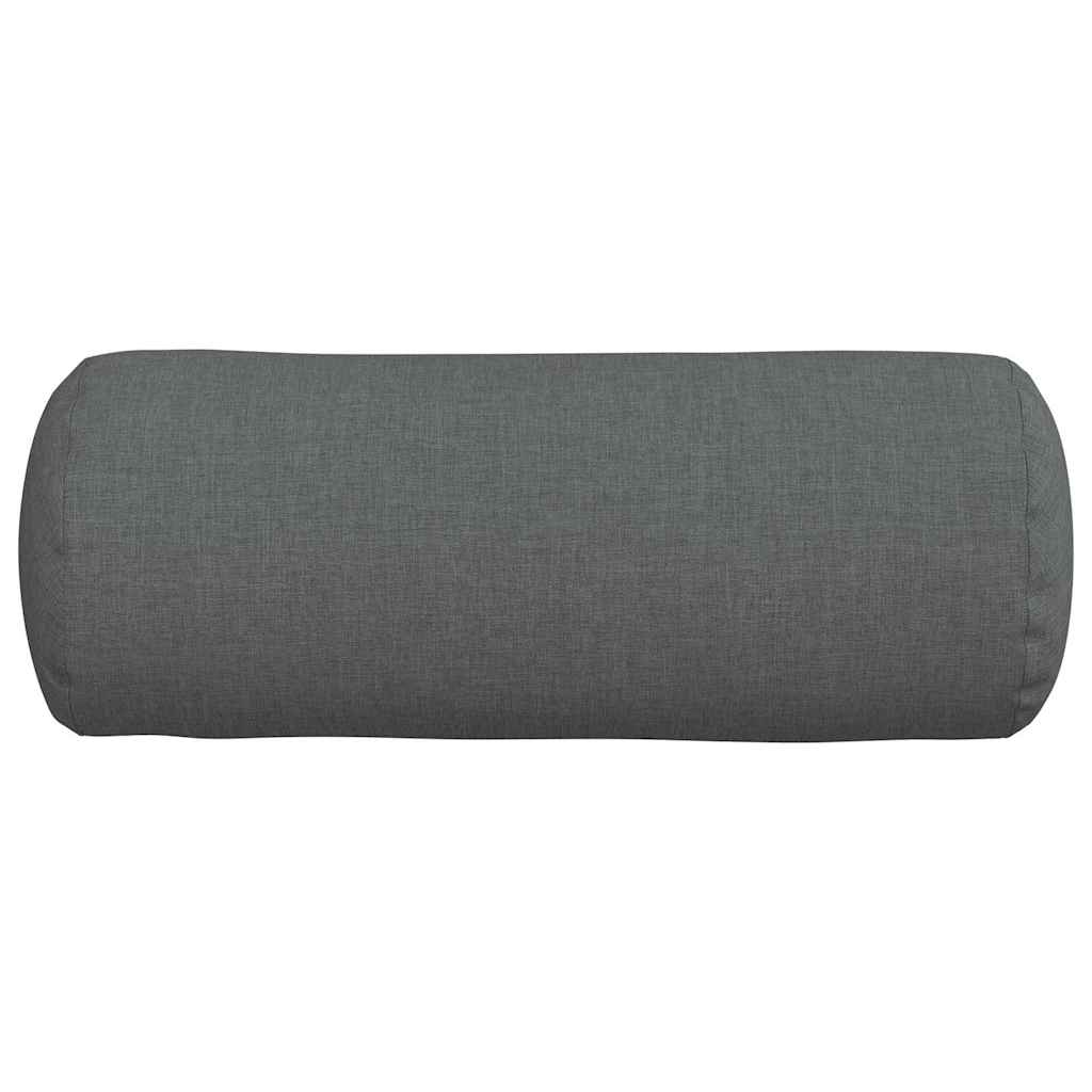 Bolsterpuder 2 stk. Stof Mørkegrå Ø 15 x 40 cm