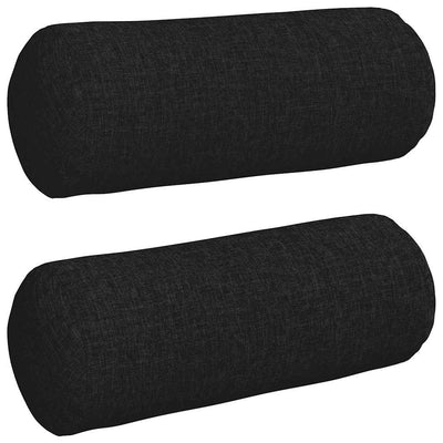 Bolsterpuder 2 stk. Stof Sort Ø 15 x 40 cm