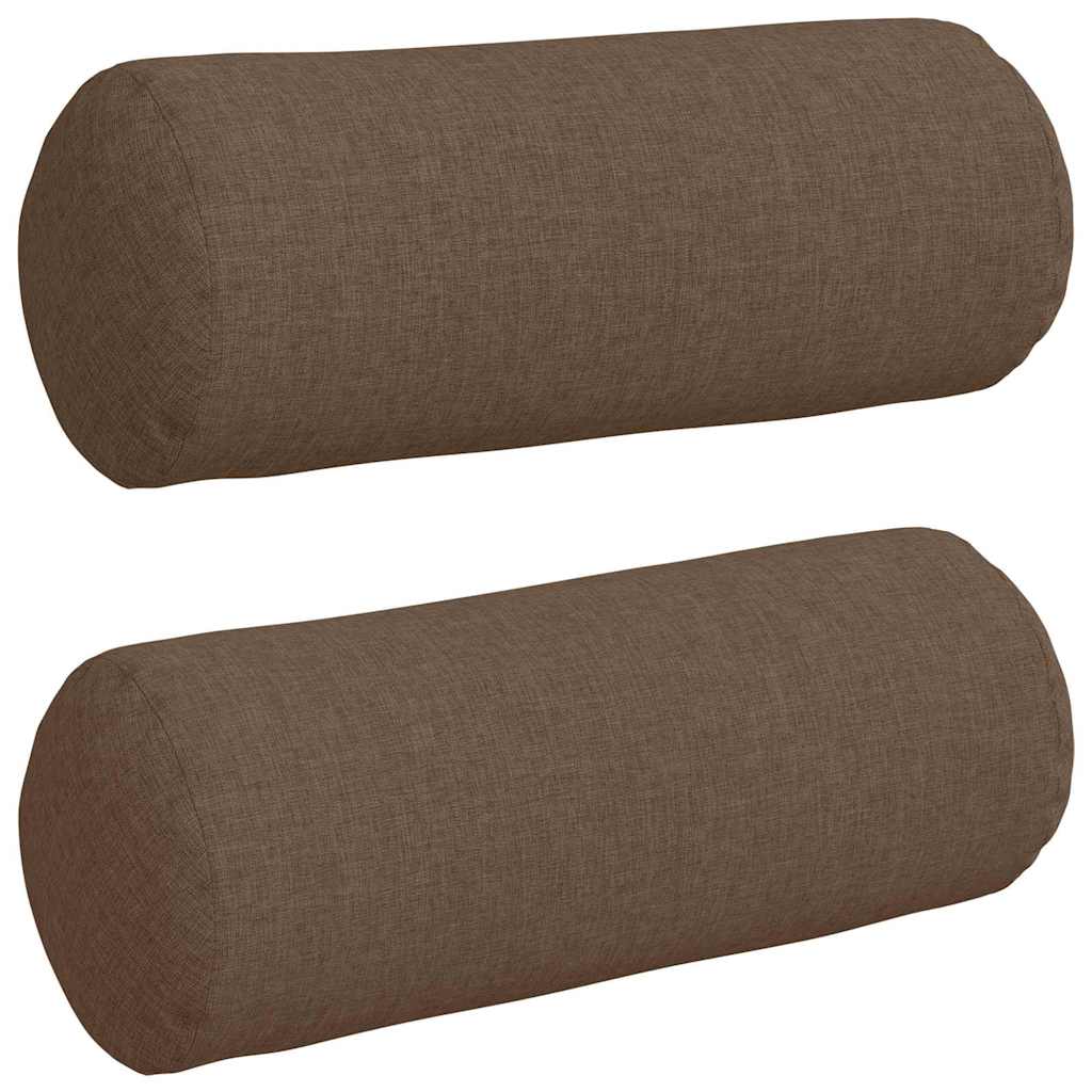Bolsterpuder 2 stk. Stof Brun Ø 15 x 40 cm