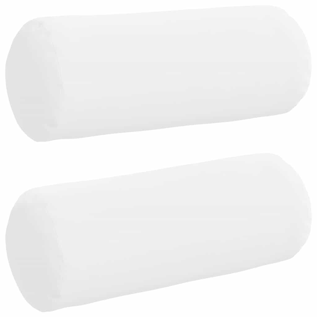 Bolsterpuder 2 stk. Stof Hvid Ø 15 x 40 cm
