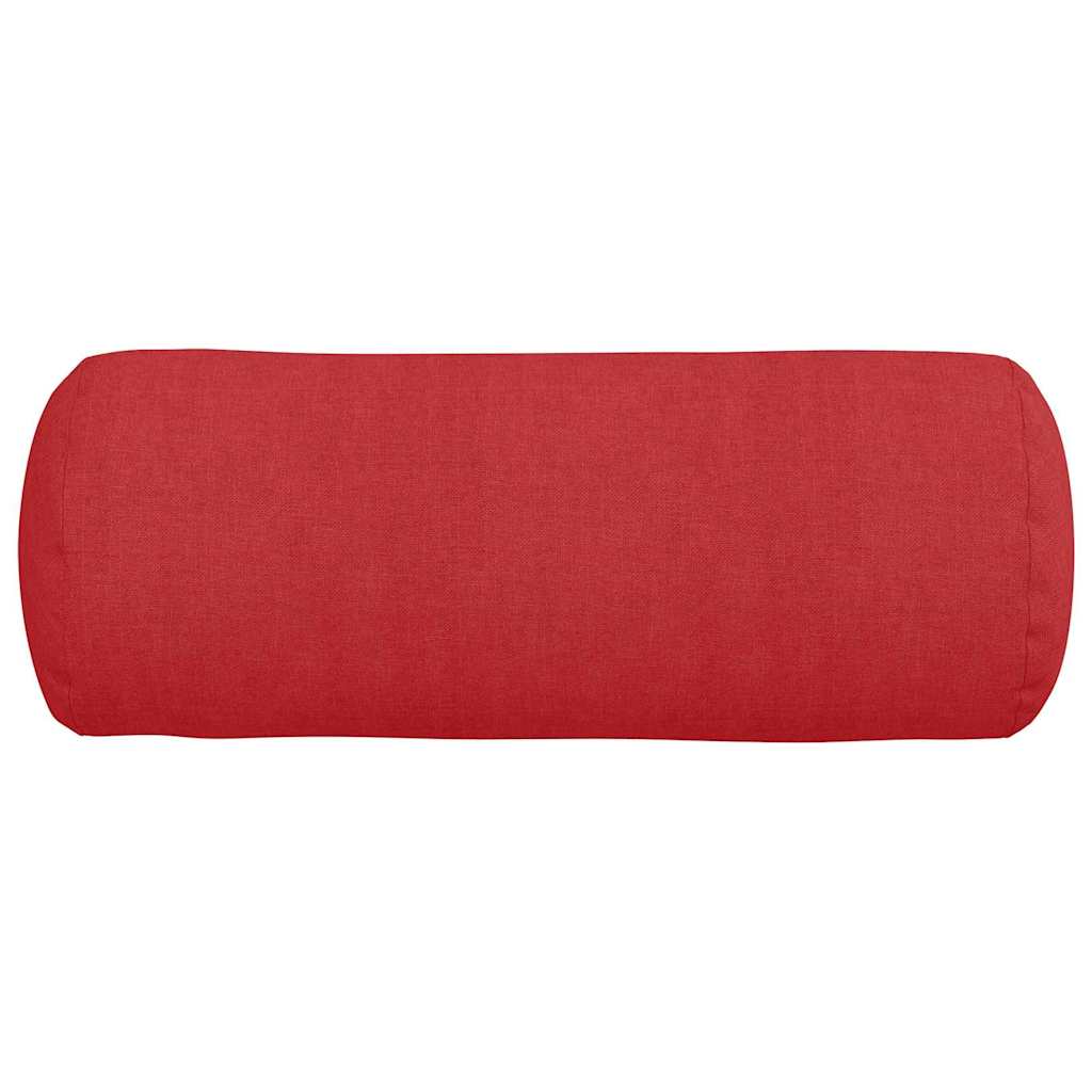 Bolsterpuder 2 stk. Stof Rød Ø 15 x 40 cm
