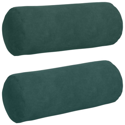 Bolsterpuder 2 pcs Mørkegrøn Ø 15 x 40 cm Velourstof