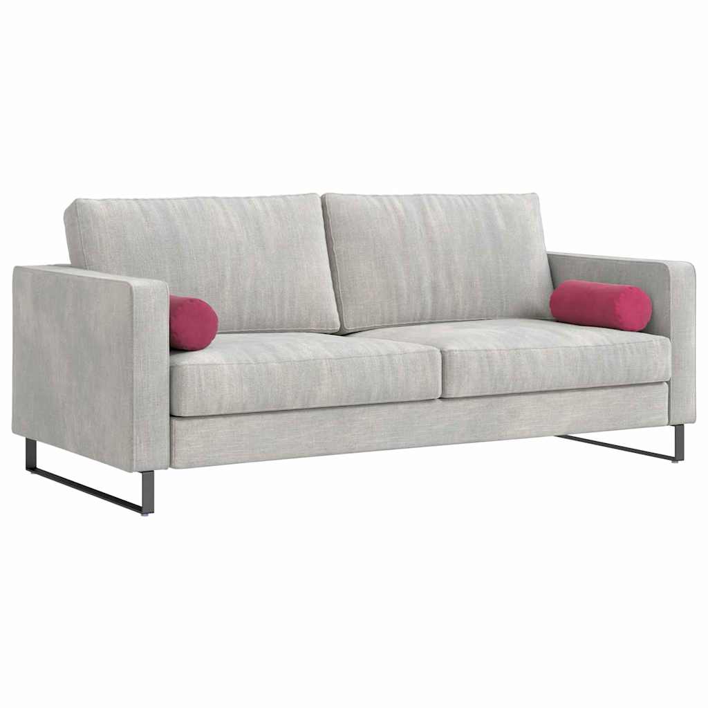 Bolsterpuder 2 pcs Vinrød Ø 15 x 40 cm Velourstof