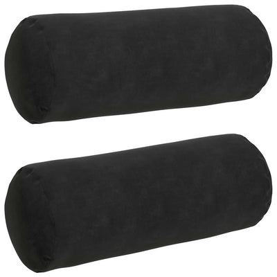 Bolsterpuder 2 pcs Sort Ø 15 x 40 cm Velourstof