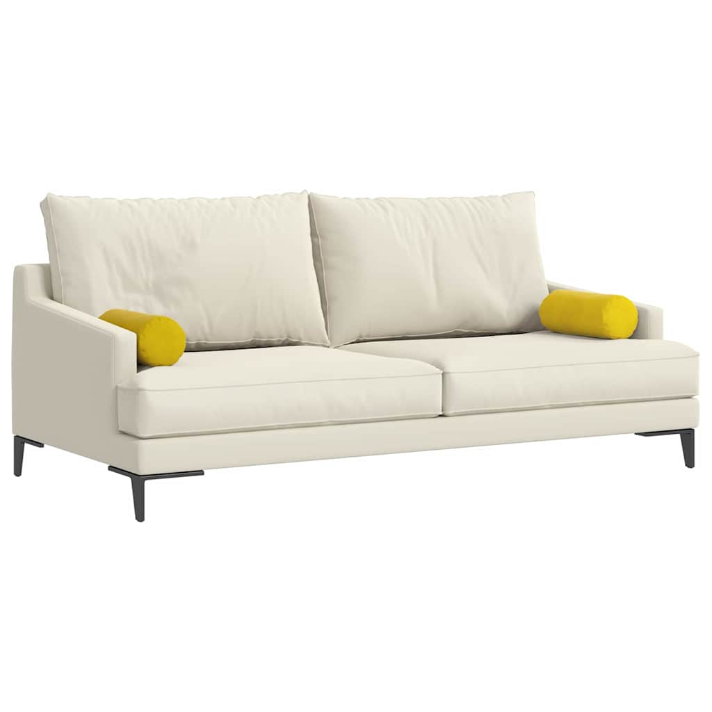 Bolsterpuder 2 pcs Gul Ø 15 x 40 cm Velourstof