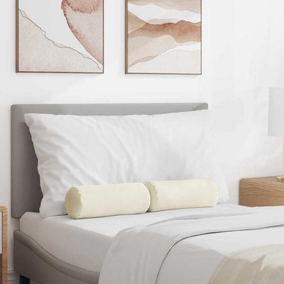 Bolsterpuder 2 pcs Creme Ø 15 x 40 cm Velourstof