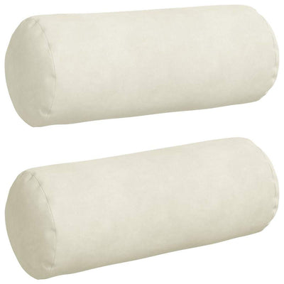 Bolsterpuder 2 pcs Creme Ø 15 x 40 cm Velourstof