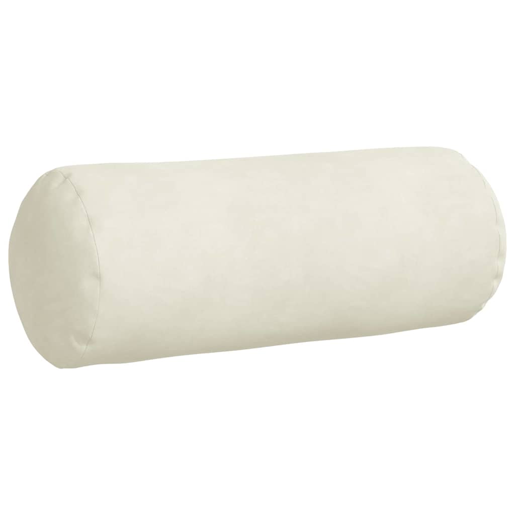 Bolsterpuder 2 pcs Creme Ø 15 x 40 cm Velourstof