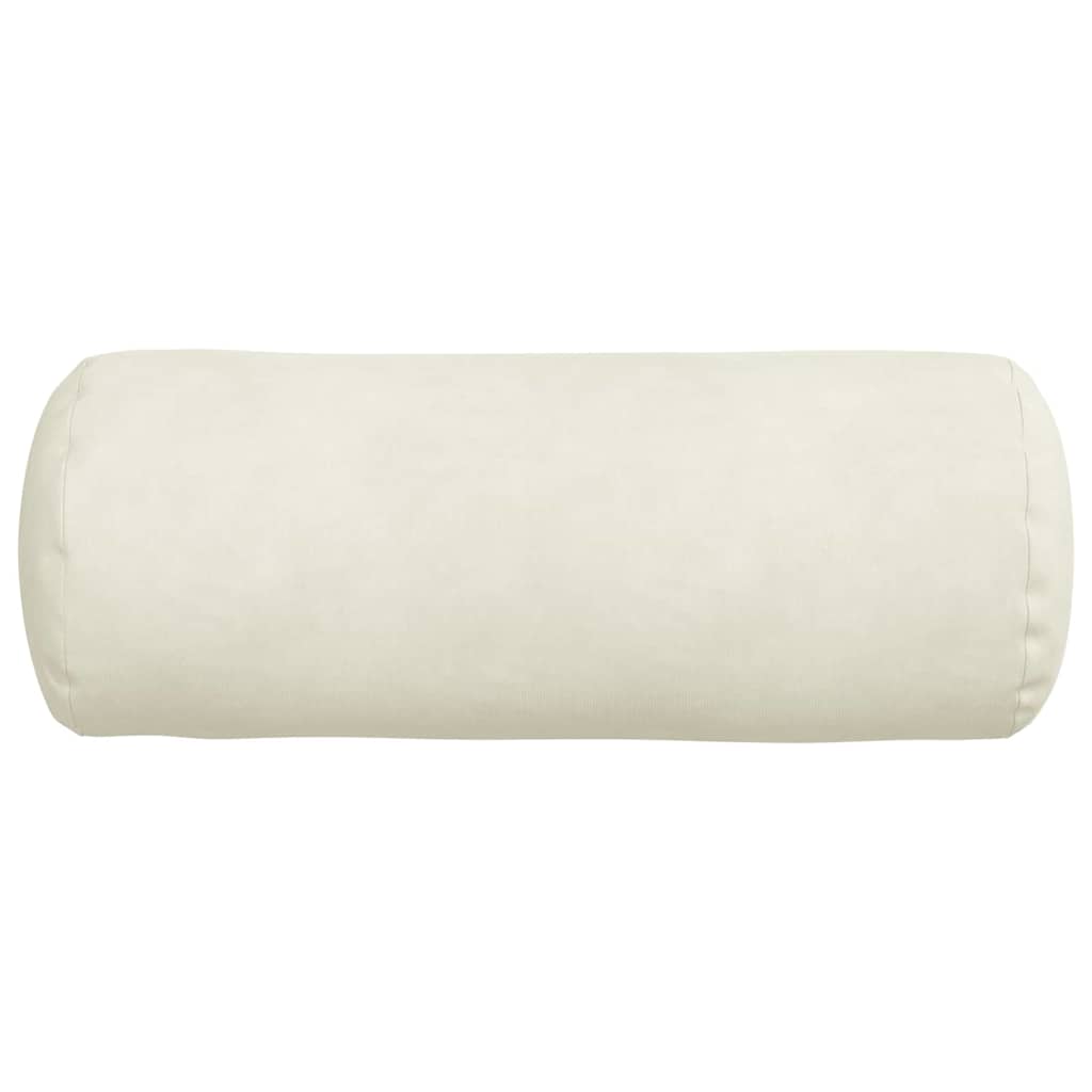Bolsterpuder 2 pcs Creme Ø 15 x 40 cm Velourstof