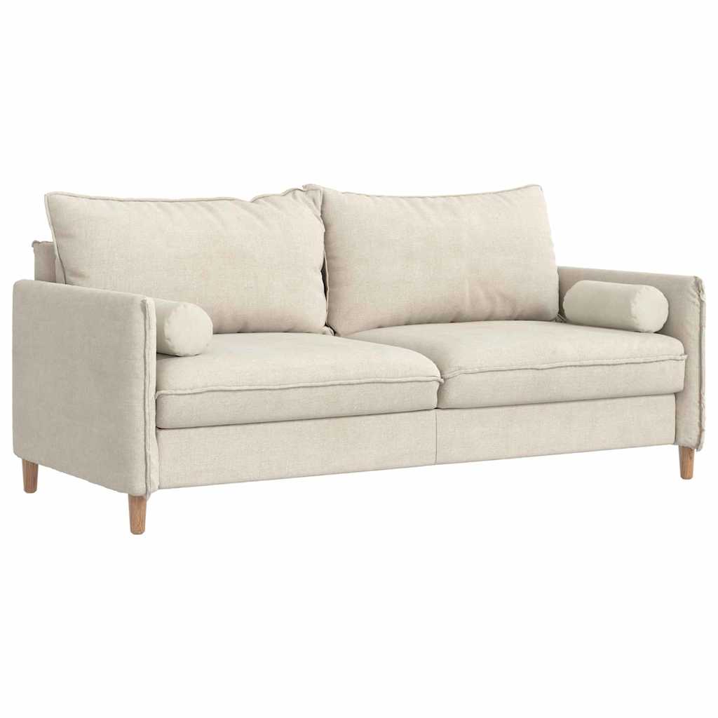 Bolsterpuder 2 pcs Creme Ø 15 x 40 cm Velourstof