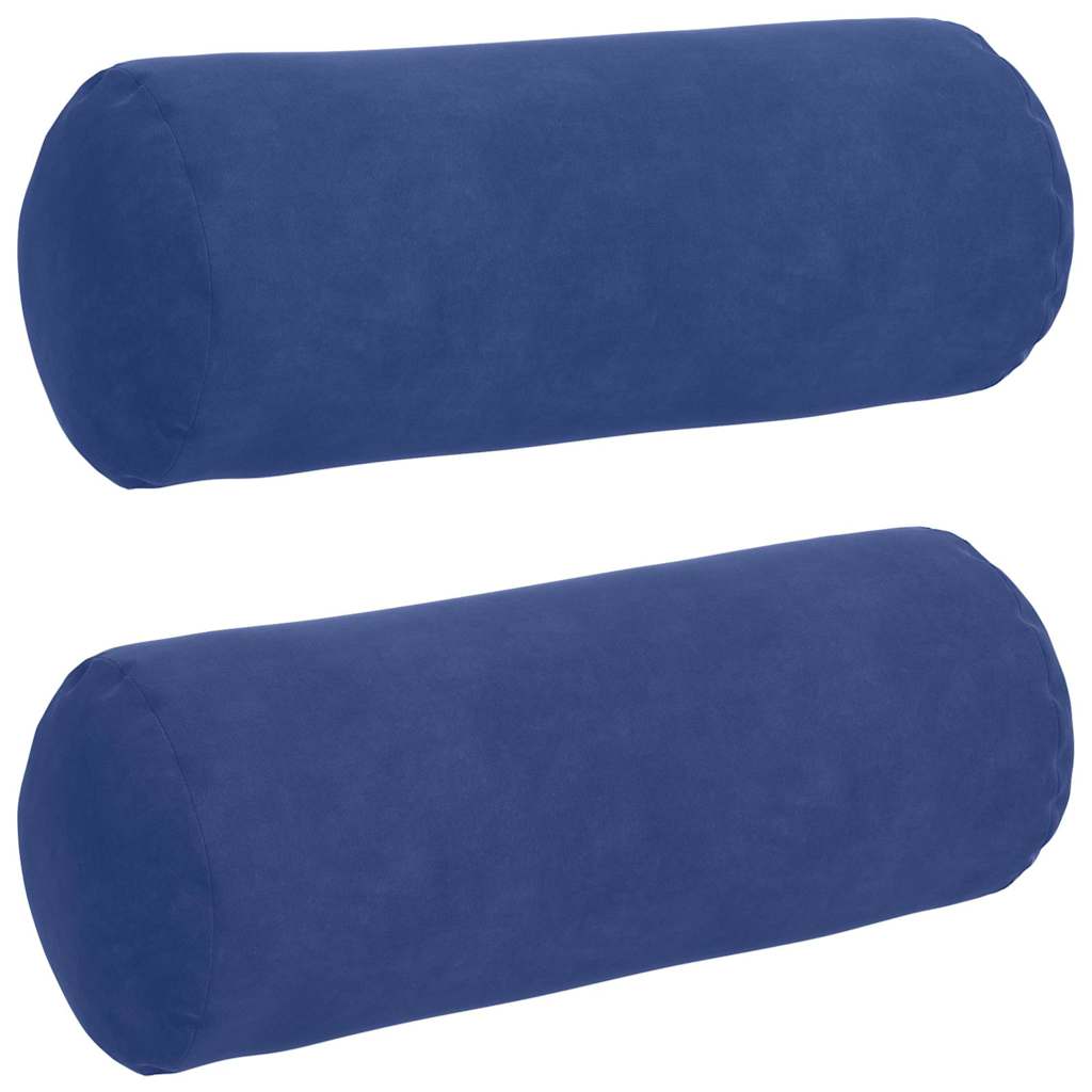Bolsterpuder 2 pcs Politi blå Ø 15 x 40 cm Velourstof