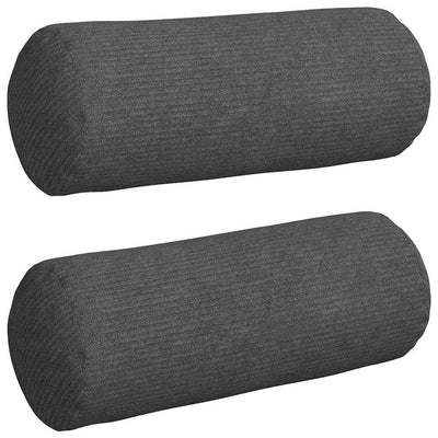 Bolsterpuder 2 pcs Mørkegrå Ø 15 x 40 cm Velourstof