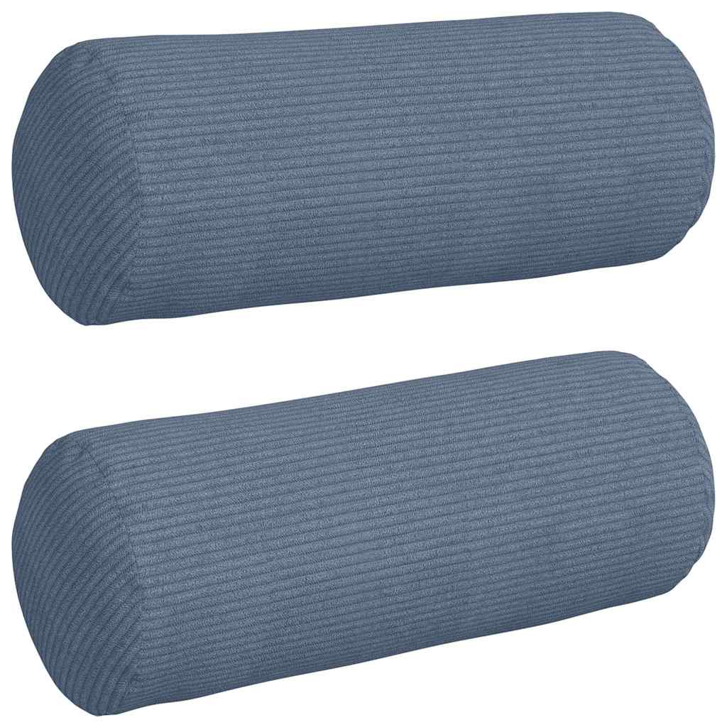 Bolsterpuder 2 pcs Blå Ø 15 x 40 cm Velourstof